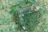 Green Fluorescent Cubic Fluorite Crystals - Madagascar #361413-1